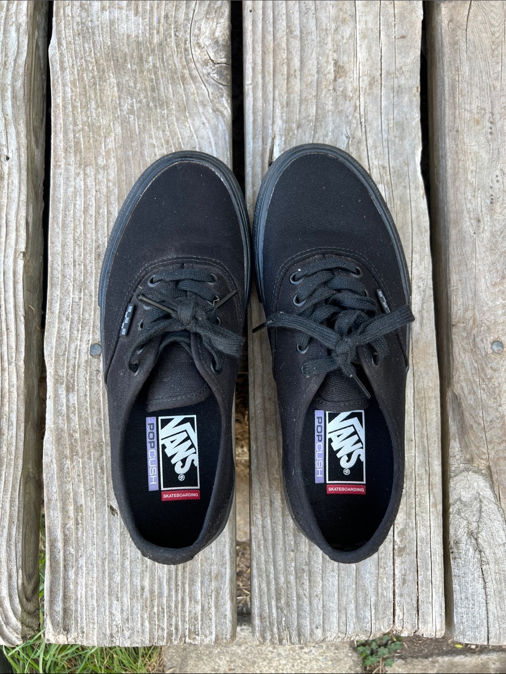 Vans Black Low-Top Canvas Sneakers 7m or 9w
